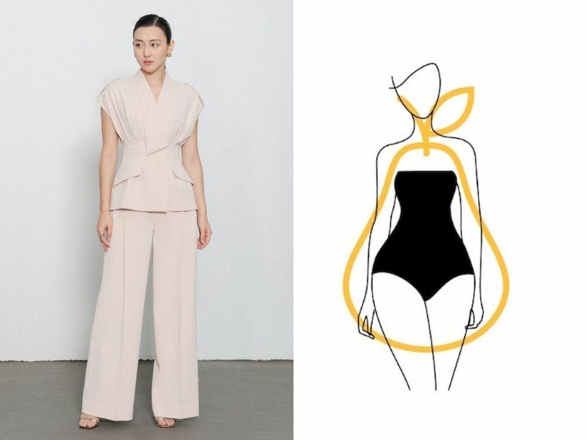 Hãy chọn áo peplum có điểm nhấn ở vai cho dáng người quả lê