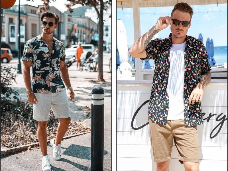 Đậm chất lãng tử cùng outfit Short và Áo sơ mi hoa