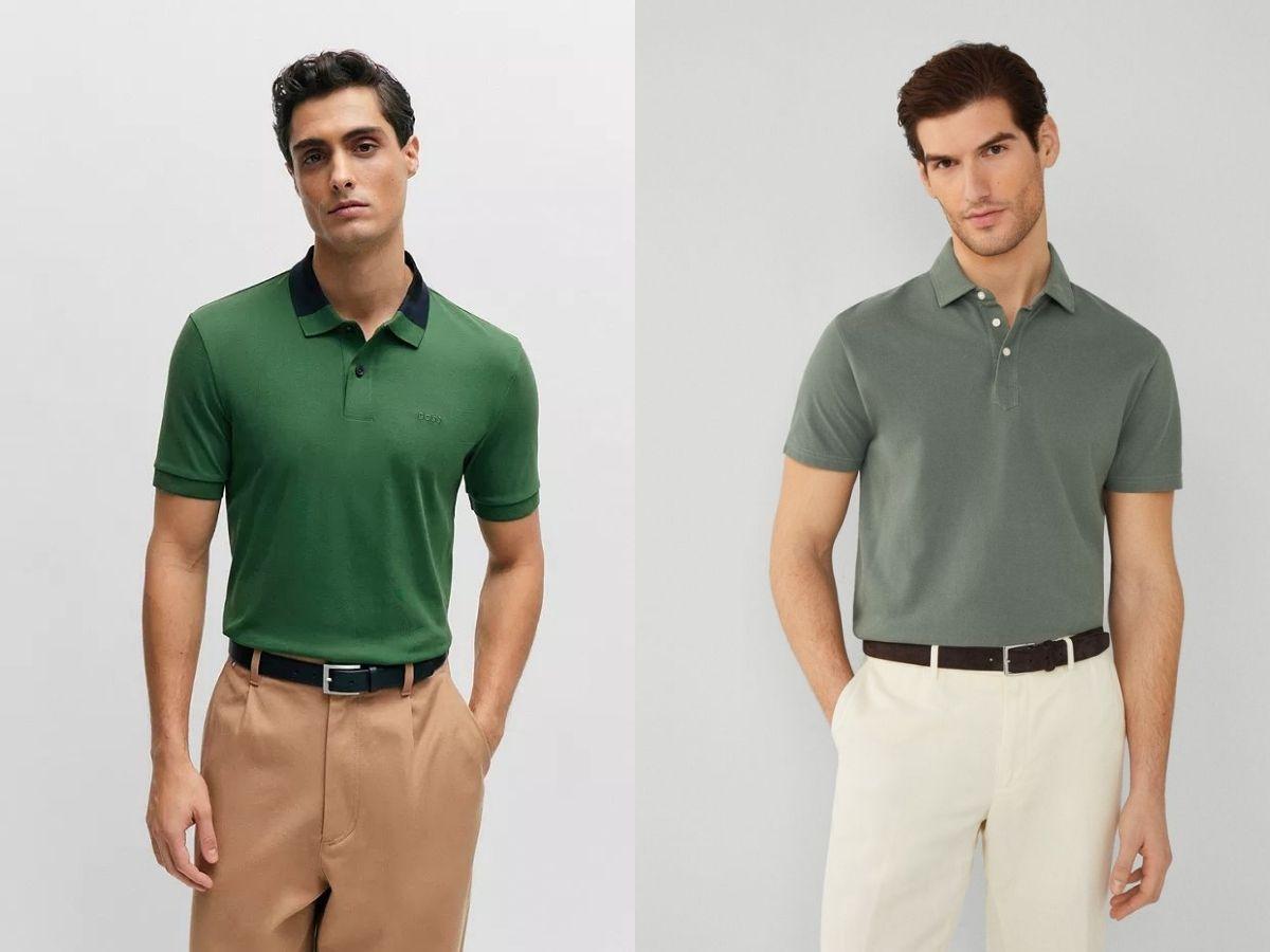 Phối áo polo cho dáng người cân đối