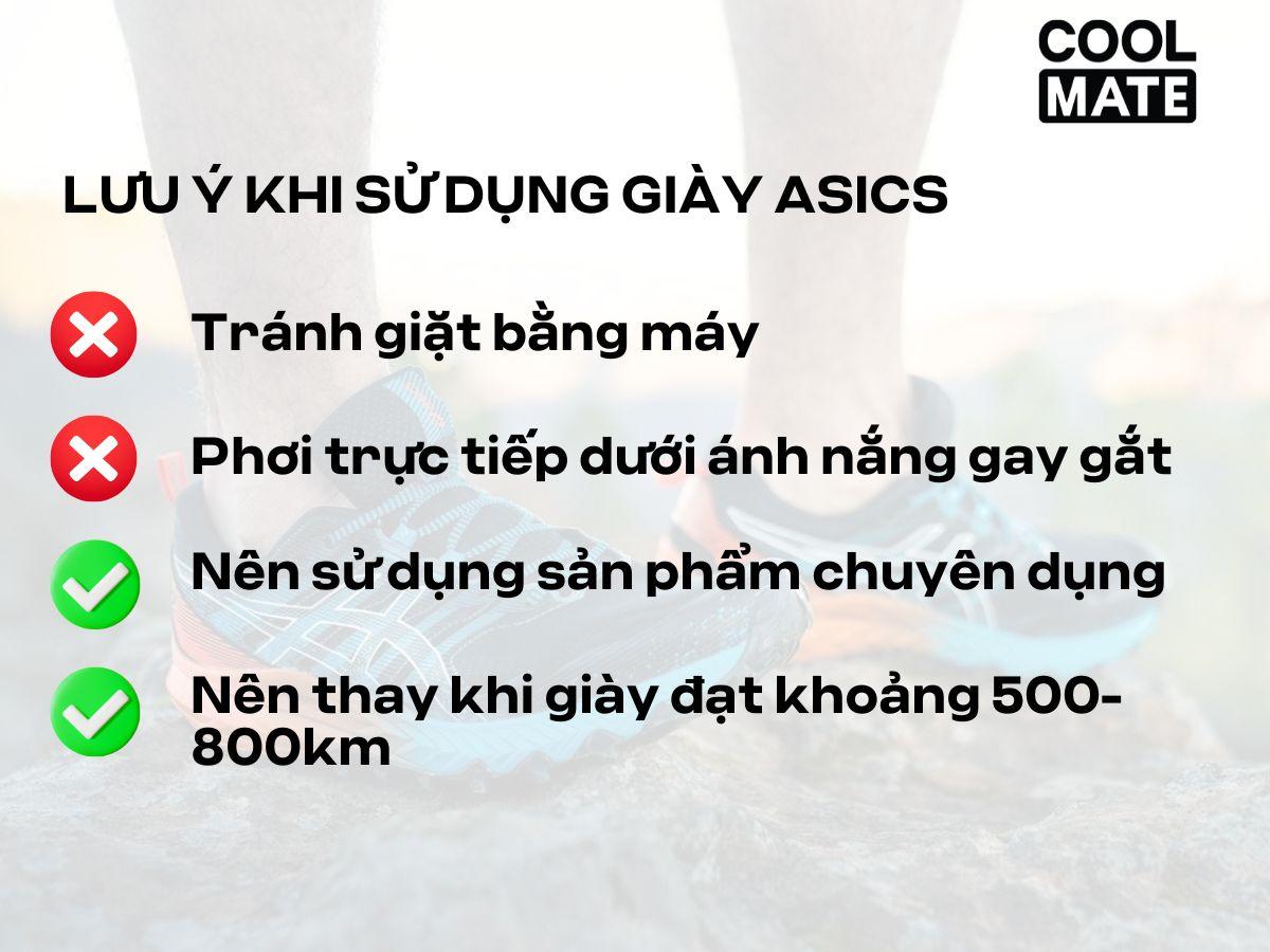Lưu ý sử dụng giày chạy bộ Asics
