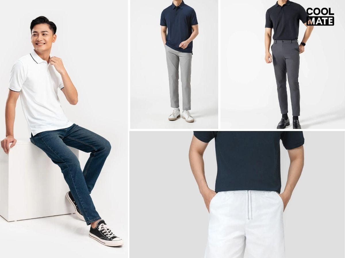 Các set đồ với áo polo được gợi ý từ Coolmate