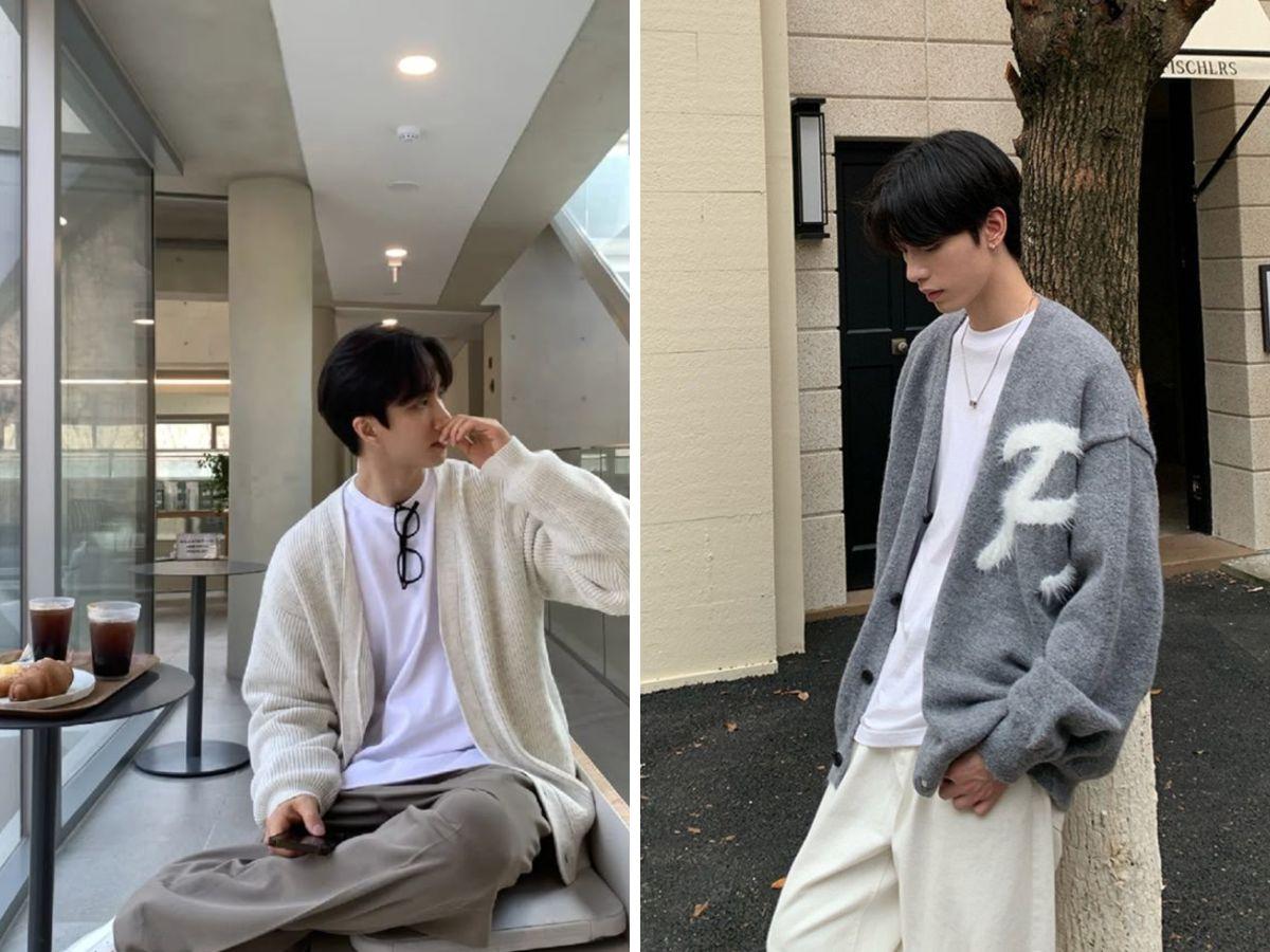 Ấm áp cùng áo Cardigan cùng áo thun