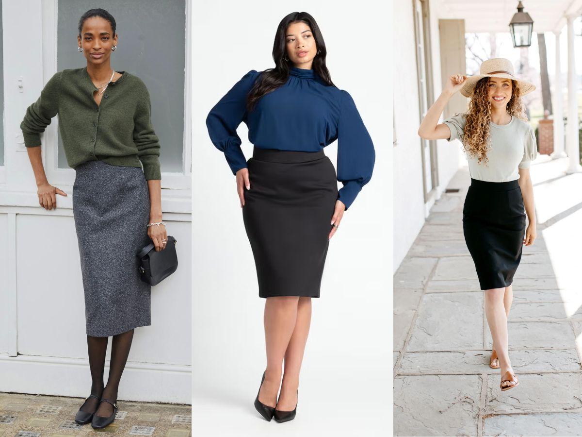 Chọn chân váy bút chì cho từng dáng người