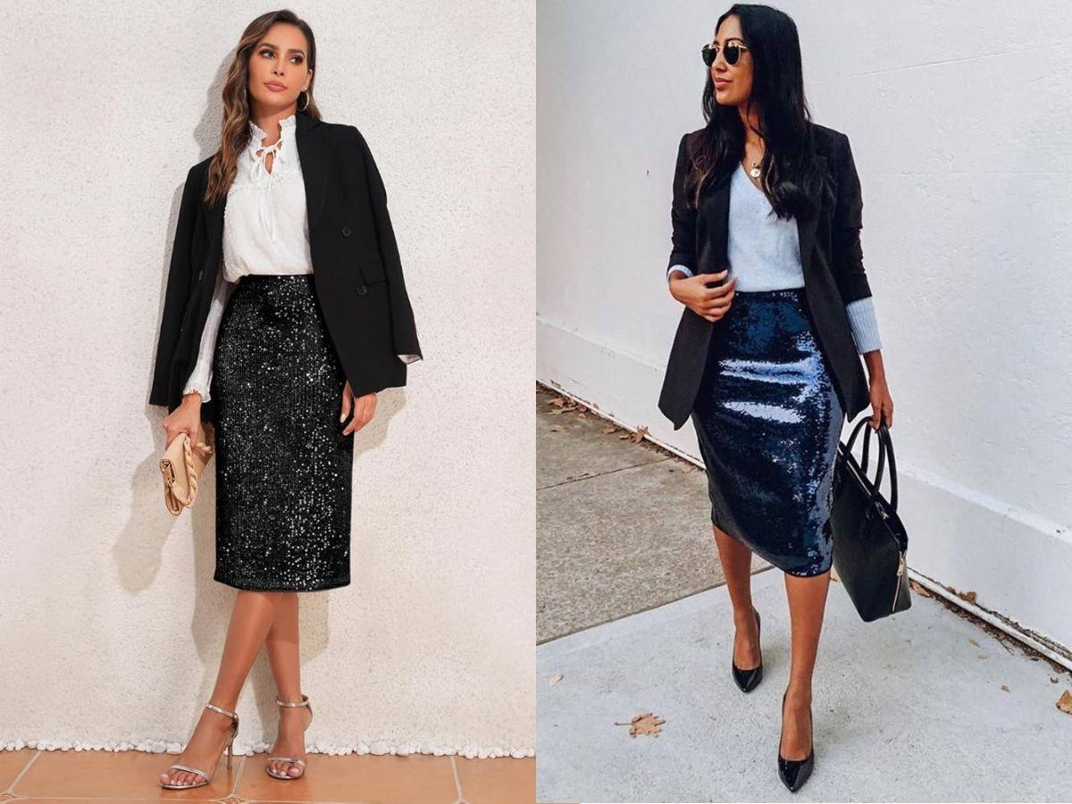 Phối chân váy bút chì dự tiệc siêu sang trọng