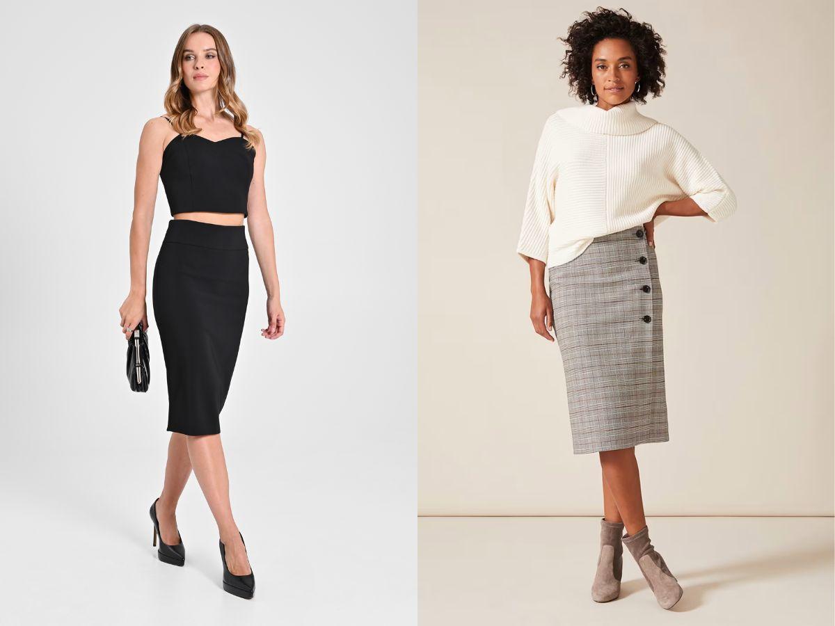 Chân váy bút chì dài