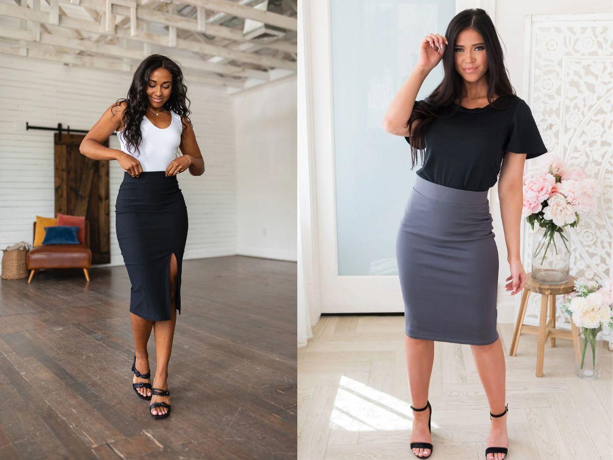 Người có vòng 3/đùi hơi lớn có nên mặc chân váy bút chì?