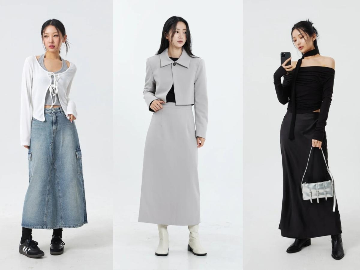 Phối đồ đi tiệc sinh nhật với chân váy dài cực xinh