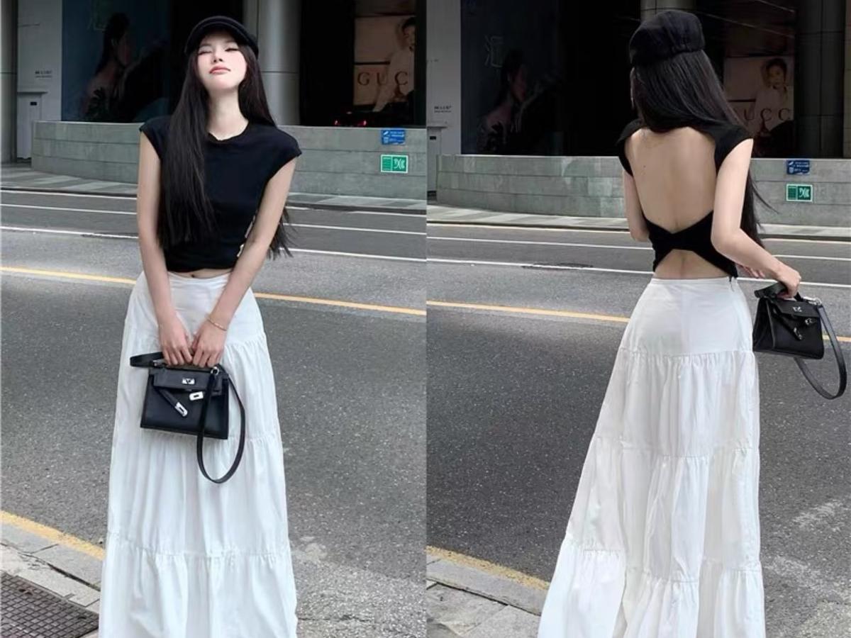 Chân váy dài maxi phù hợp cho những bữa tiệc lãng mạn
