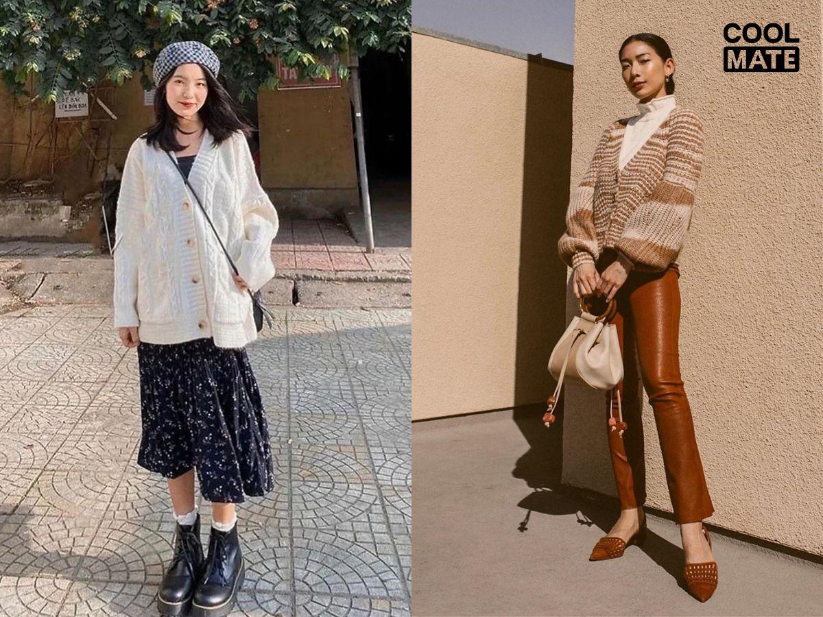 Sành điệu với áo khoác cardigan