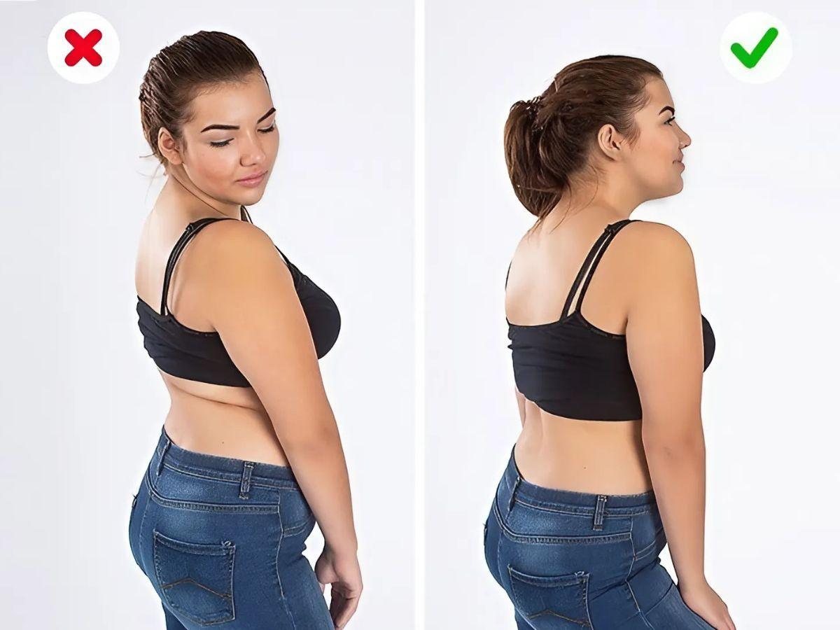 Quay lưng nhẹ và ngoảnh lại giúp khoe bờ vai đầy cuốn hút