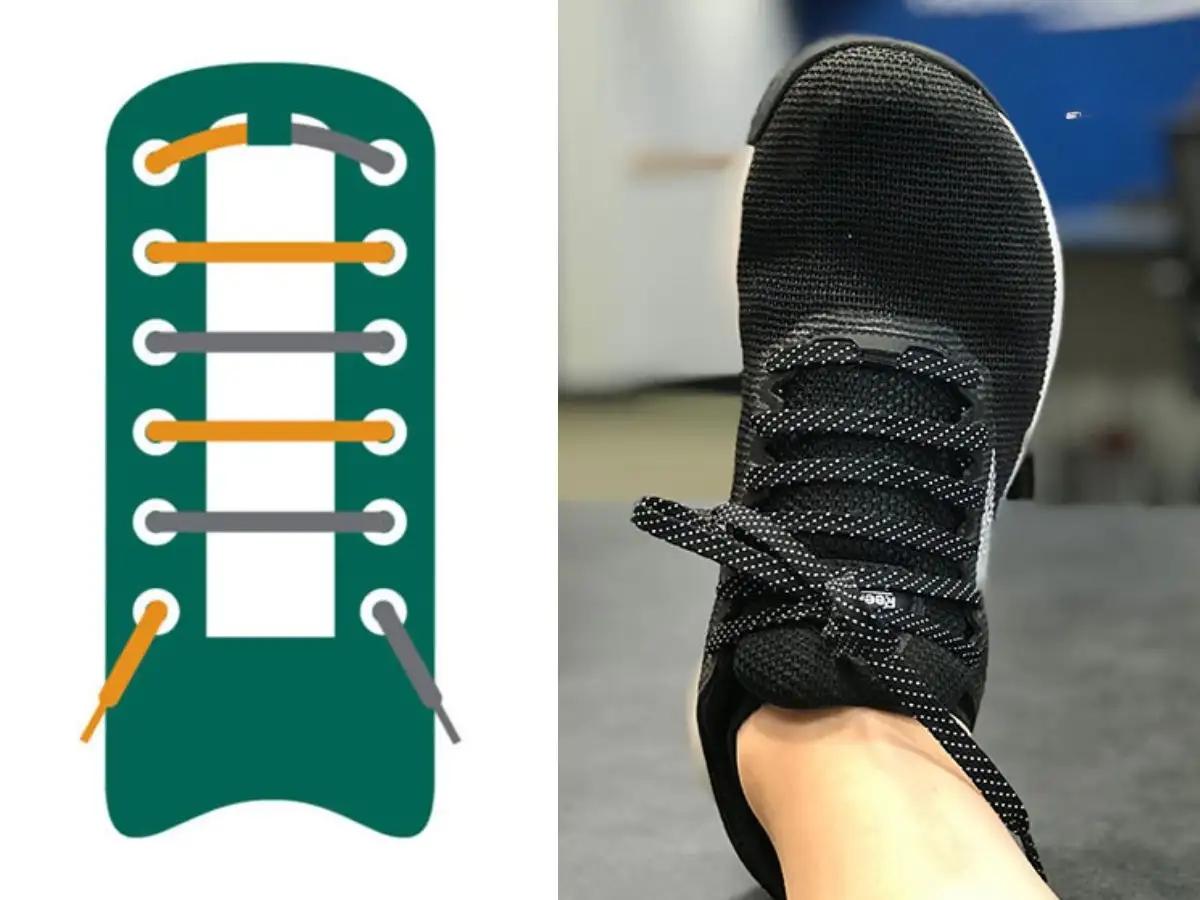 Thực hiện kiểu thắt dây Double Back giúp đôi giày chắc chắn 