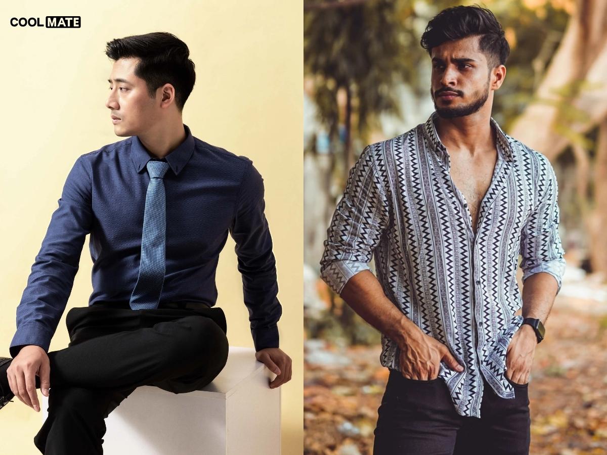 Nếu không đeo cà vạt, có thể để mở cúc trên cùng. Nếu đeo cà vạt, bắt buộc phải cài hết cúc cổ