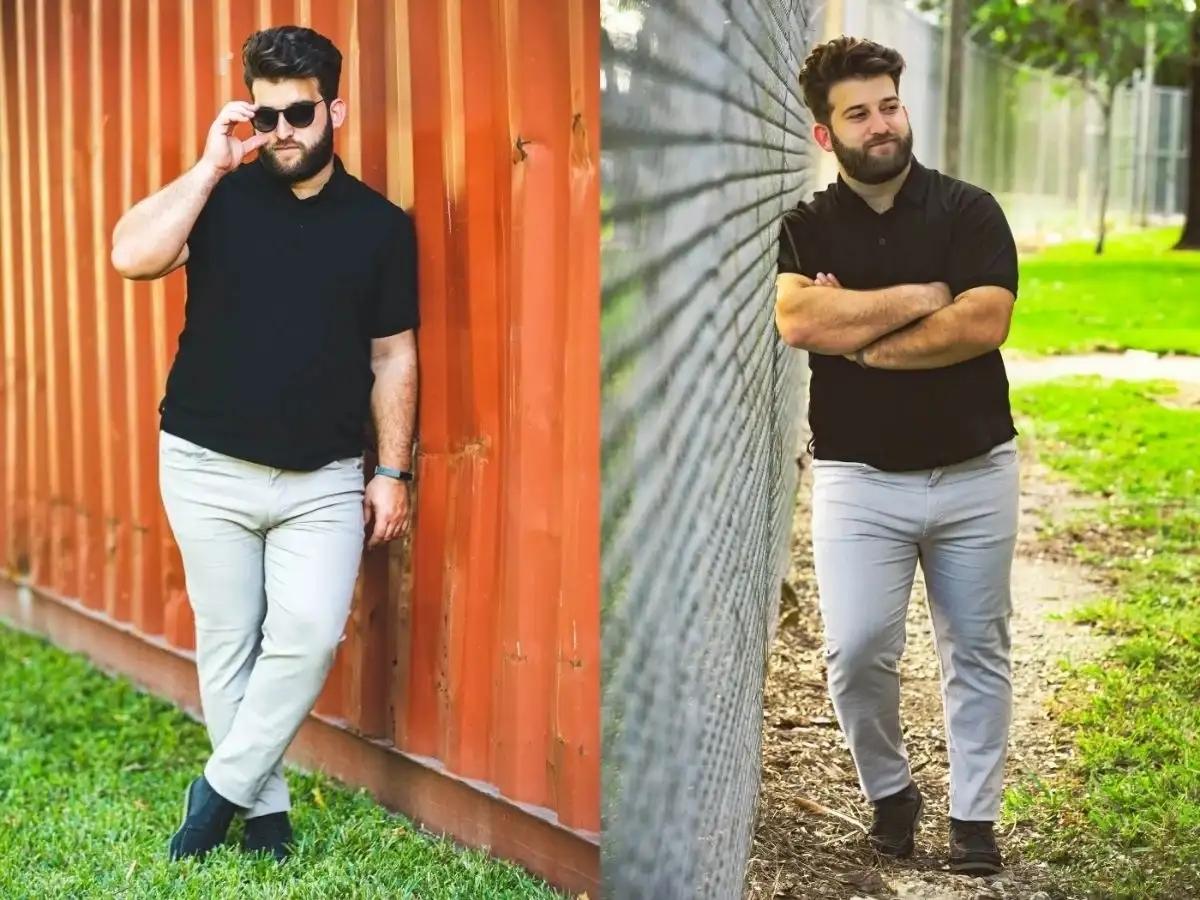 Phối áo thun với quần jeans hoặc chinos sẽ tạo vẻ ngoài năng động 