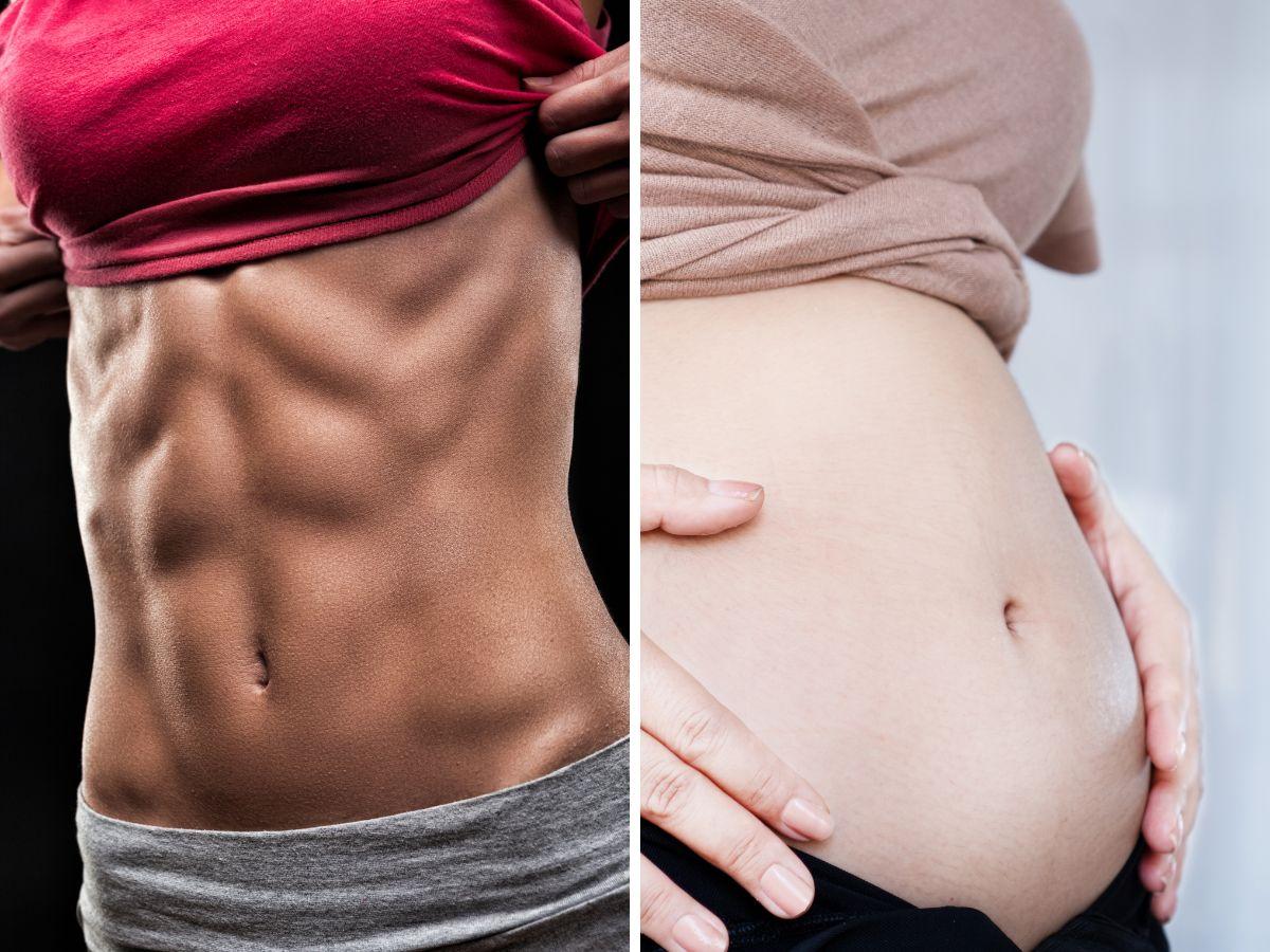 Cơ bụng khi tự siết và phụ thuộc nịt bụng sẽ khác nhau