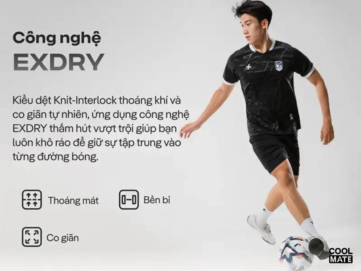 Ứng dụng công nghệ Exdry với vải áo Coolmate