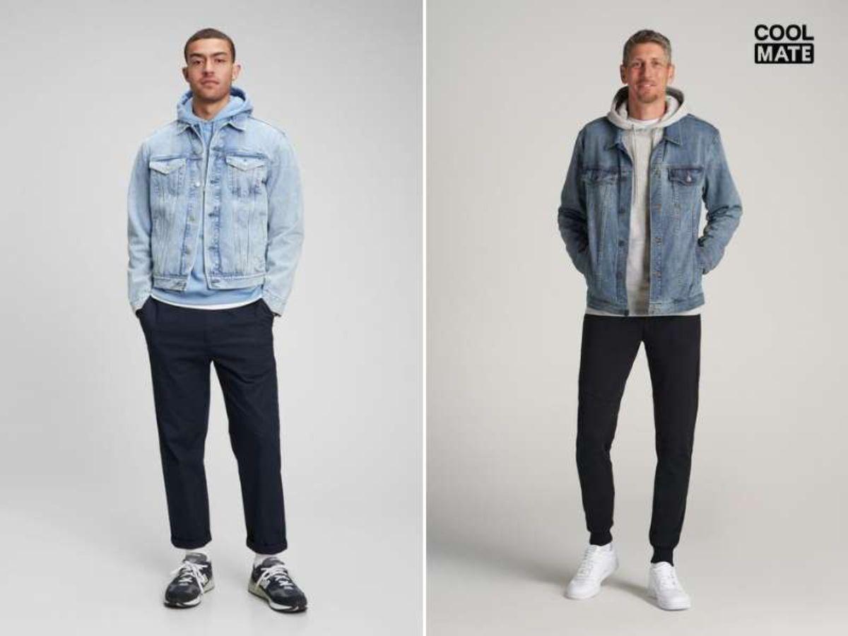 Hoodie và áo khoác jean mang đến sự thoải mái nhưng không kém phần cá tính