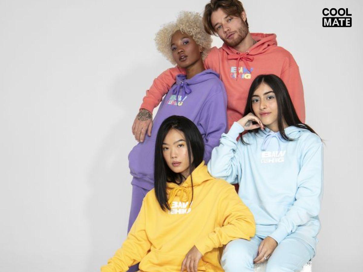 Áo khoác hoodie nhiều màu sắc, phong cách năng động, vui vẻ