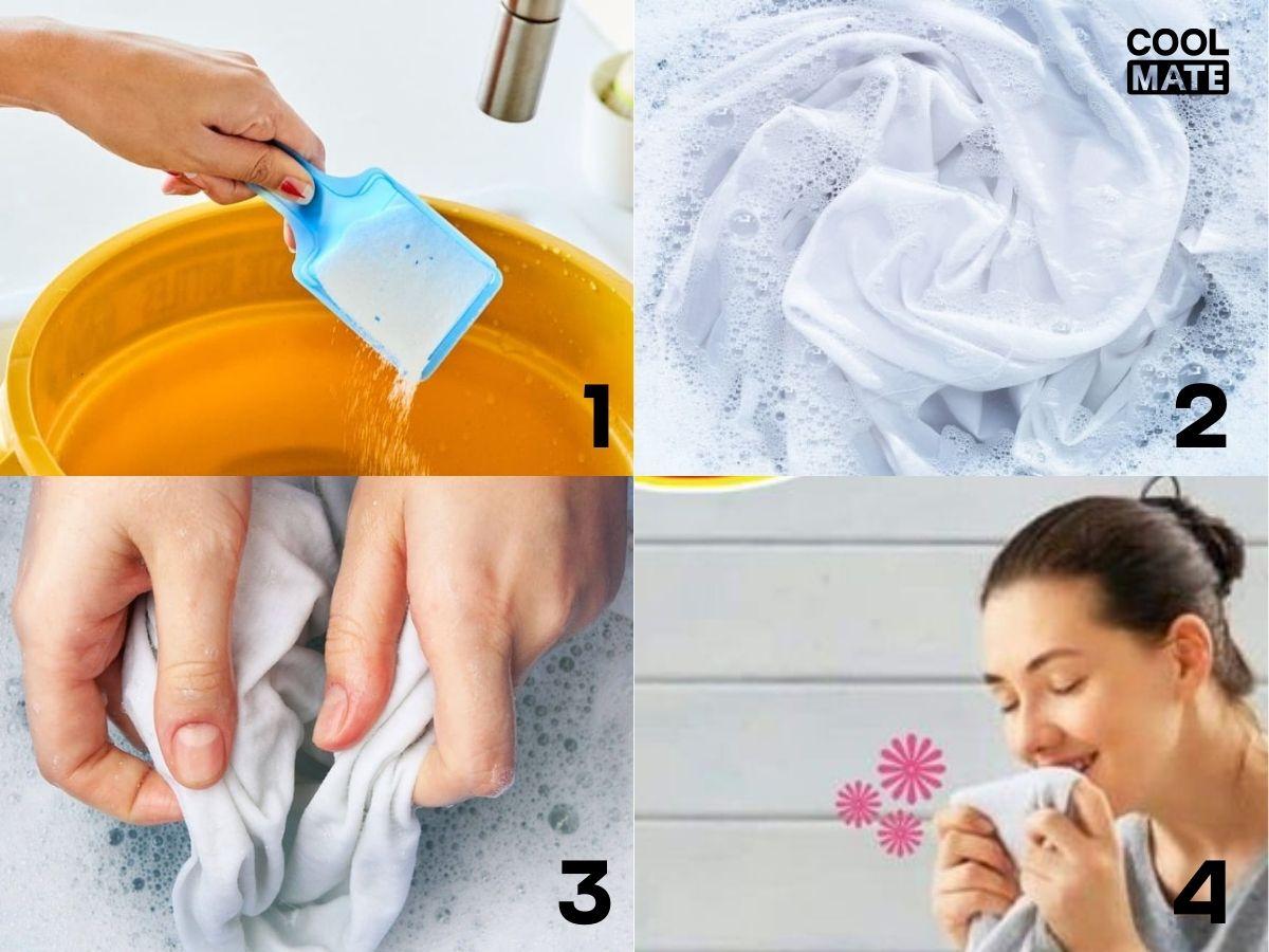 Các bước giặt tay quần áo tập yoga đúng cách