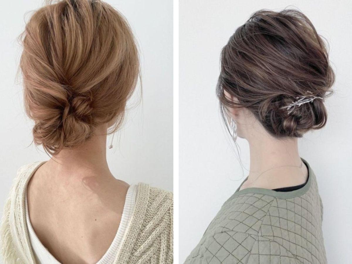 Kiểu tóc búi thấp cổ điển ở gáy, mượt mà, quý phái