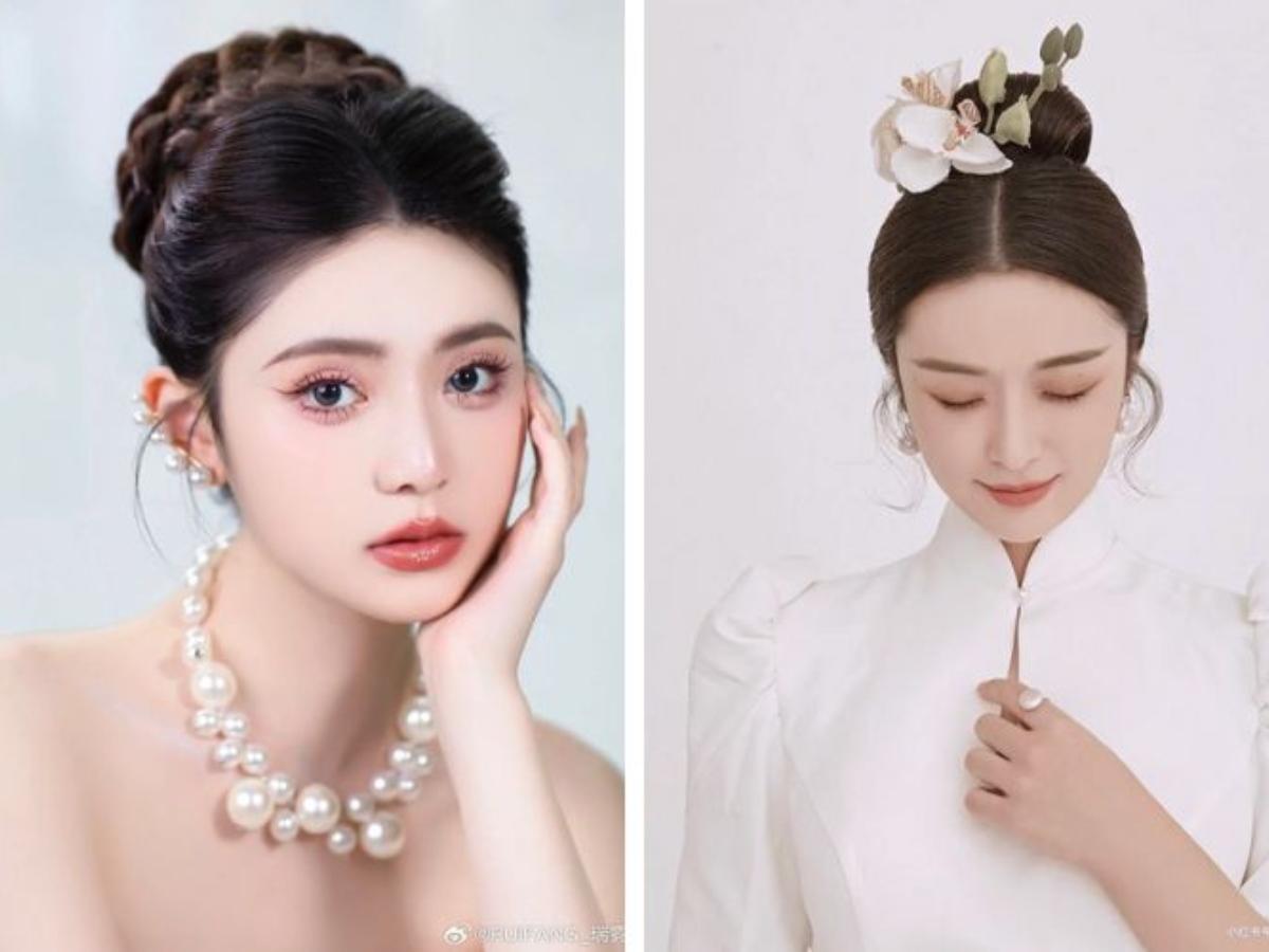 Tóc búi cao đơn giản cực xinh