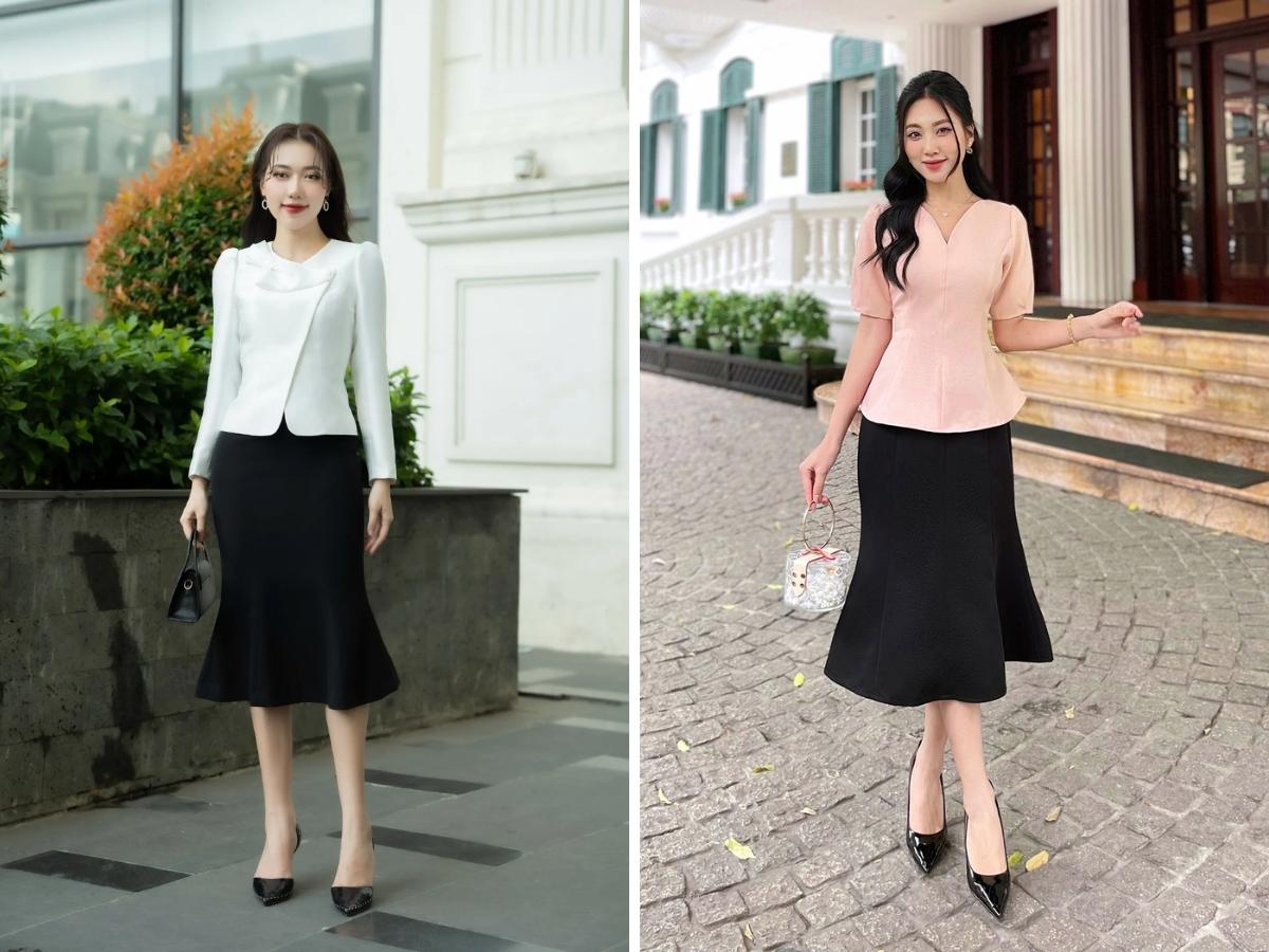 Nàng có thể chọn chân váy Trumpet hoặc đuôi cá để tôn lên dáng người mình