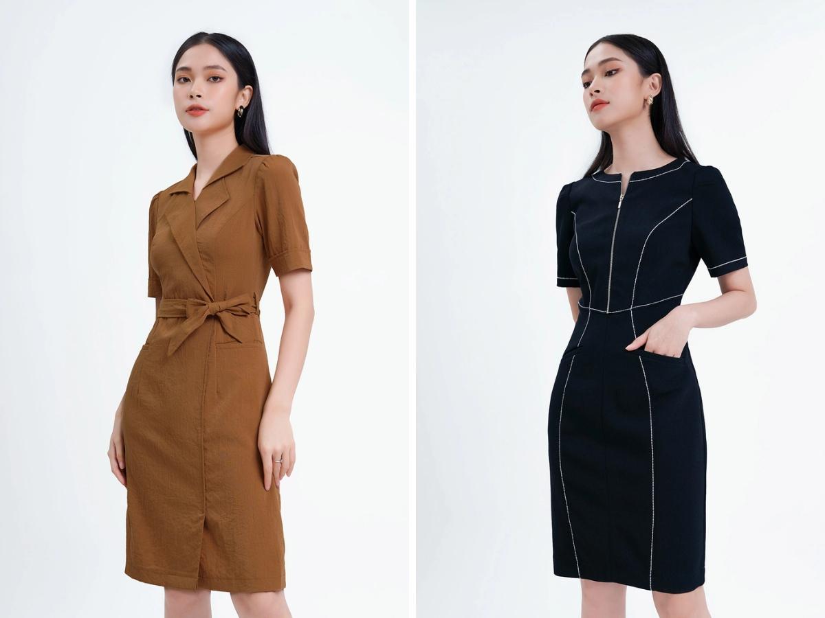 Diện đầm liền công sở cho những buổi đi làm văn phòng