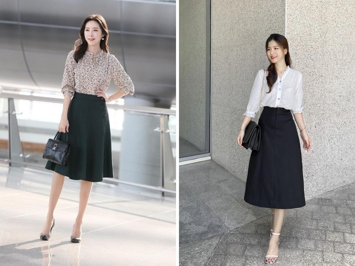 Đổi mới một vài kiểu chân váy khác để gia tăng outfit công sở