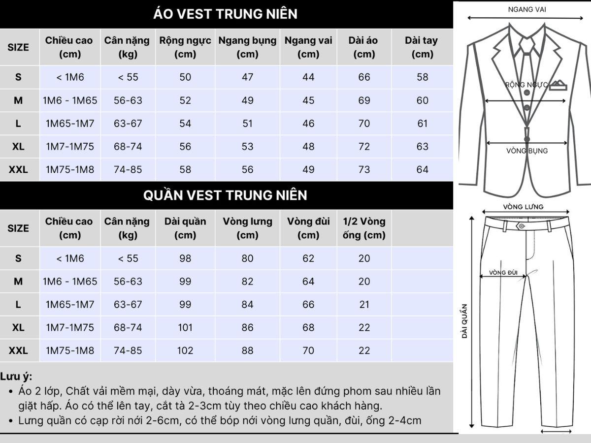 Chọn size phù hợp với tỉ lệ cơ thể