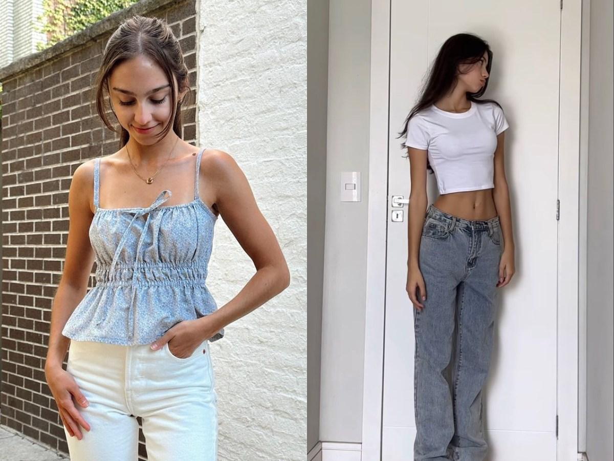 Kiểu áo croptop phù hợp cho dáng người cao gầy và thấp bé.