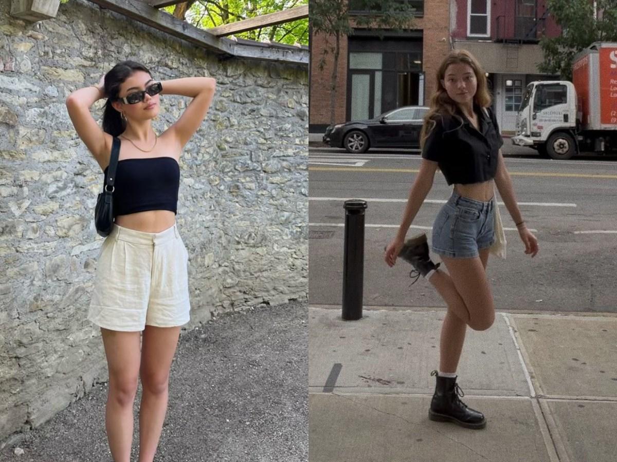 Phối áo croptop với quần shorts cho những buổi dạo phố hàng ngày.