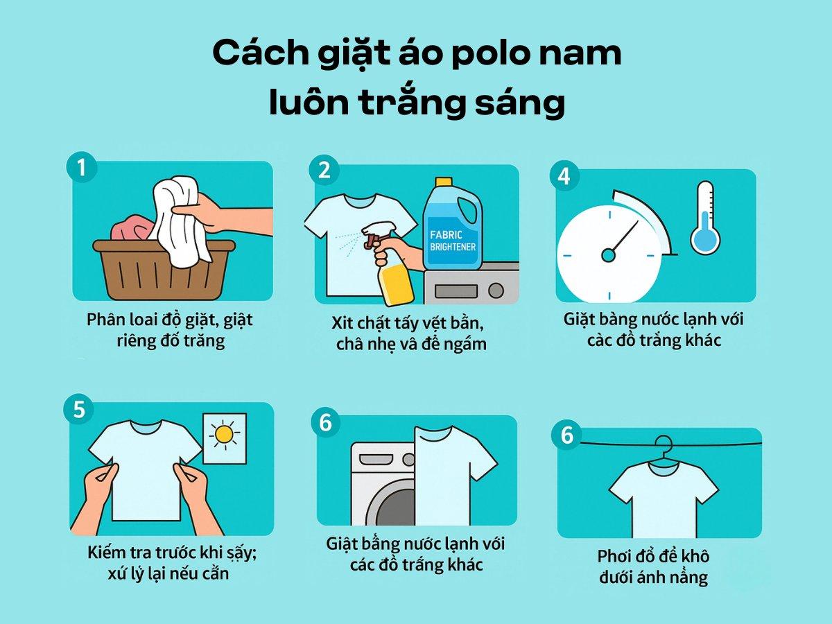 Hướng dẫn giặt và bảo quản áo trắng đúng cách