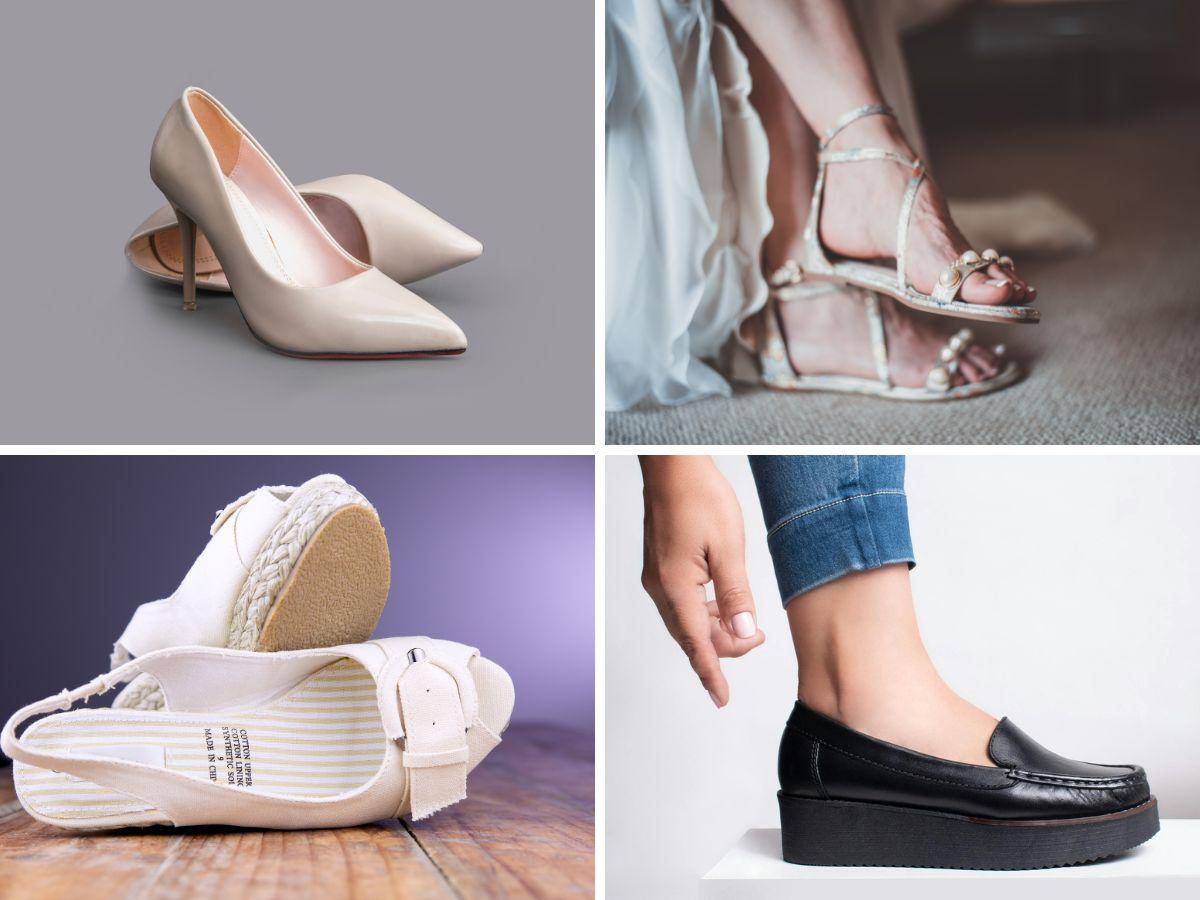 Chọn giày cao gót pumps, sandal quai mảnh, loafer da bóng, mules, slingback, boots cổ thấp khi mặc quần jean nhé