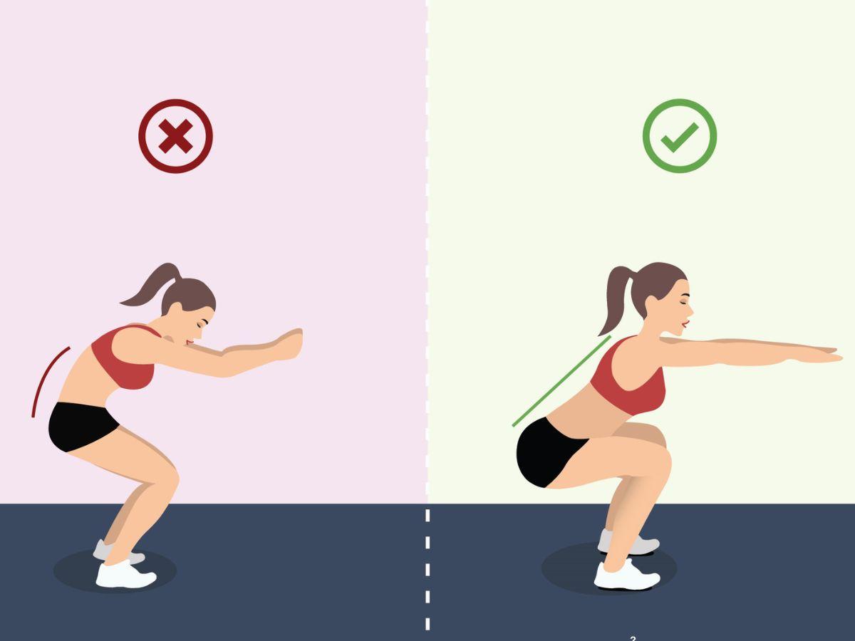 Lỗi sai thường gặp khi thực hiện các động tác squat