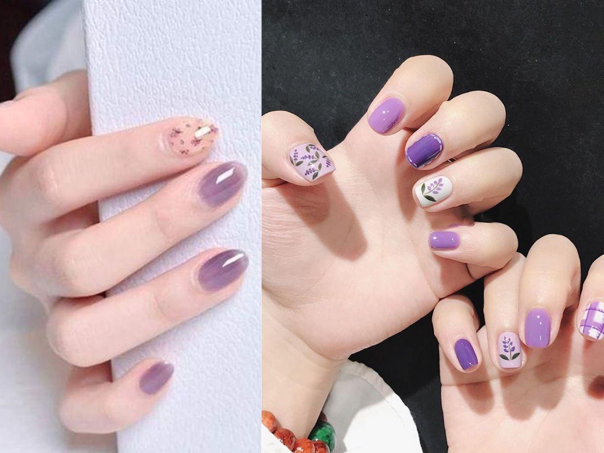 Nàng nên chọn những tone tím trung tính để làm nổi bật vẻ đẹp của đôi tay