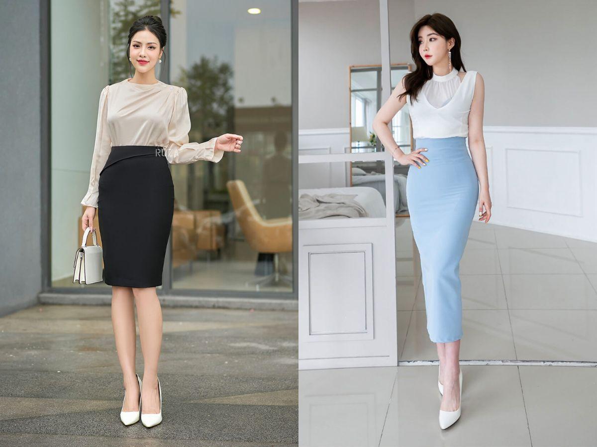 Váy bút chì và ôm sát tôn lên đường cong quyến rũ của dáng đồng hồ cát