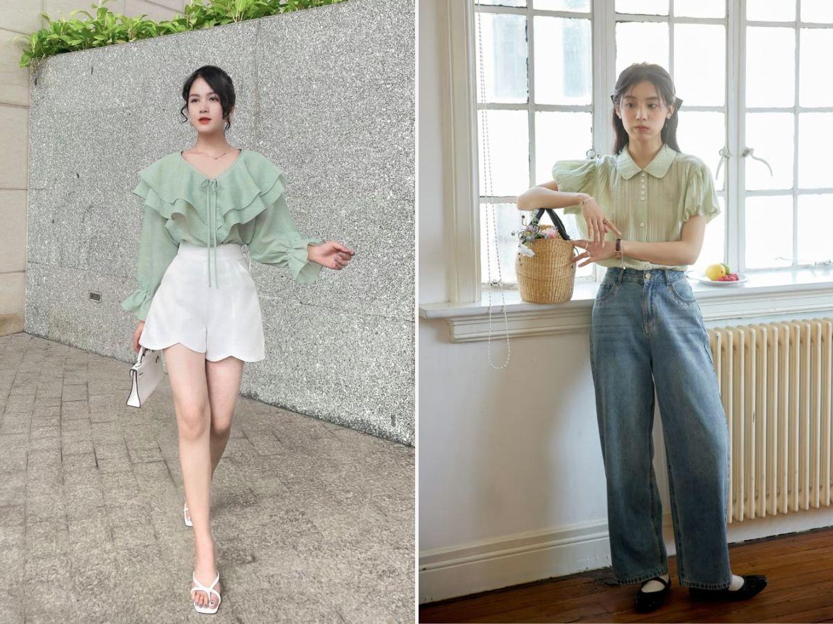 Áo sơ mi cách điệu nữ