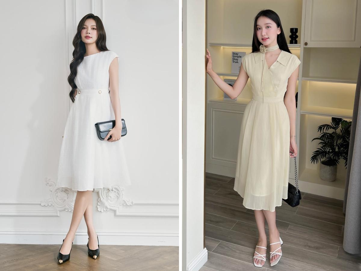 Chú ý một vài kiểu đầm sát nách cho dân công sở