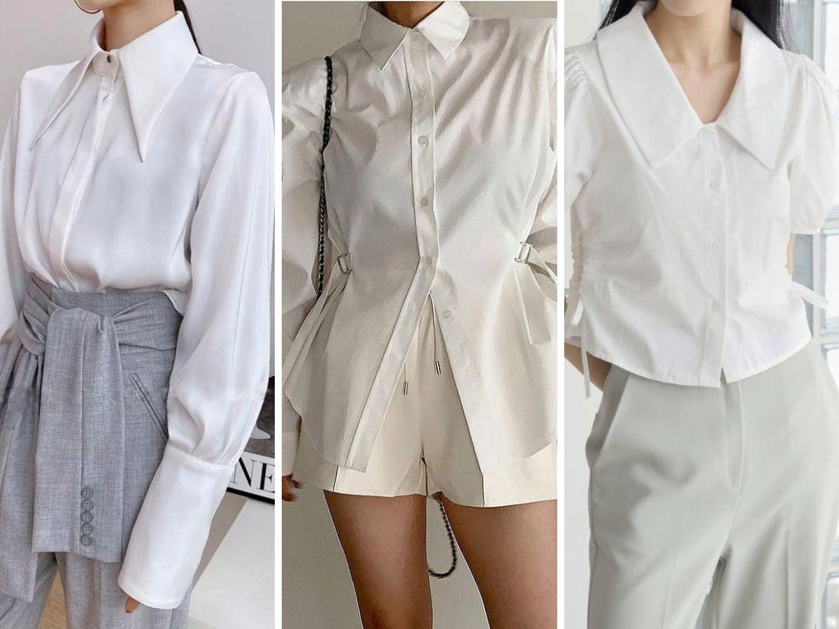 Một vài set đồ với sơ mi trắng phù hợp công sở