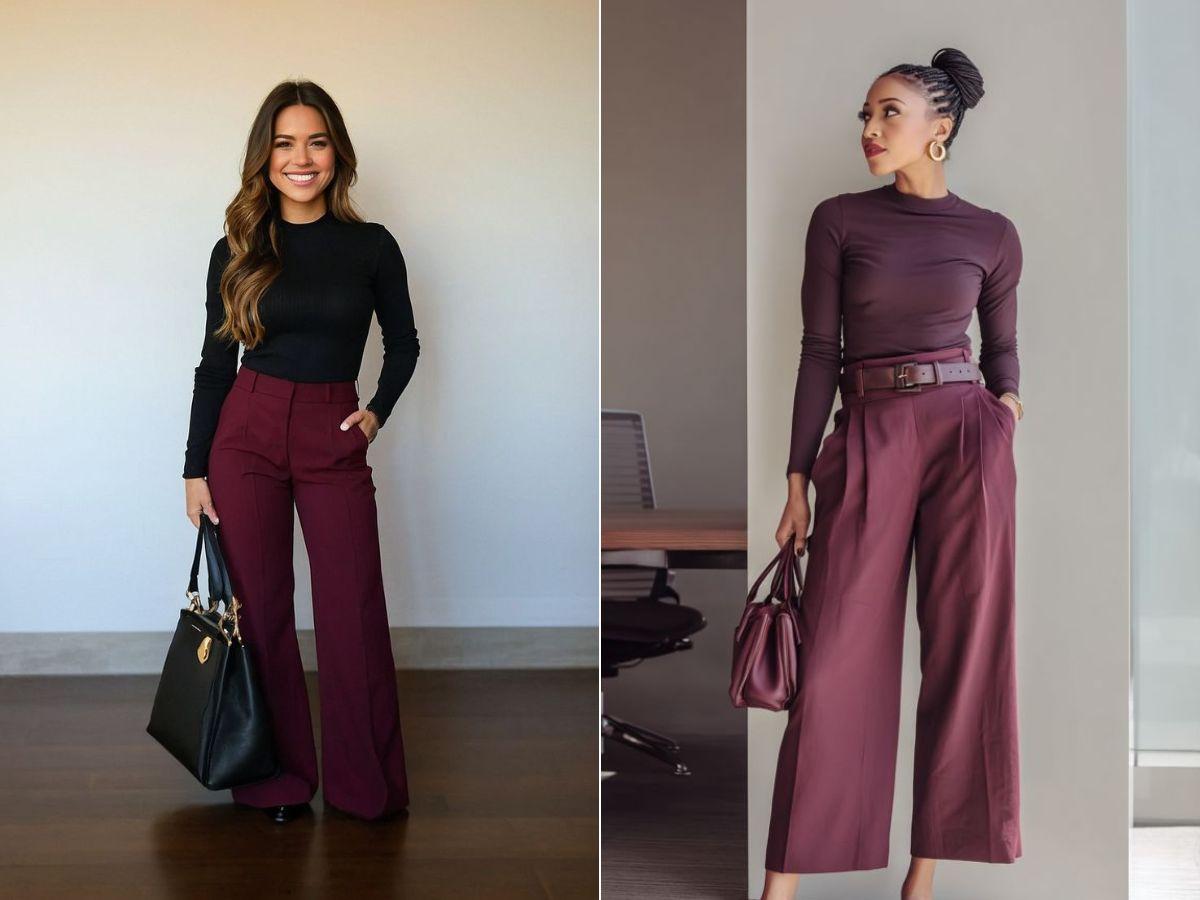 Về dáng quần, hãy chọn quần tây nữ ống đứng, ống suông thẳng 