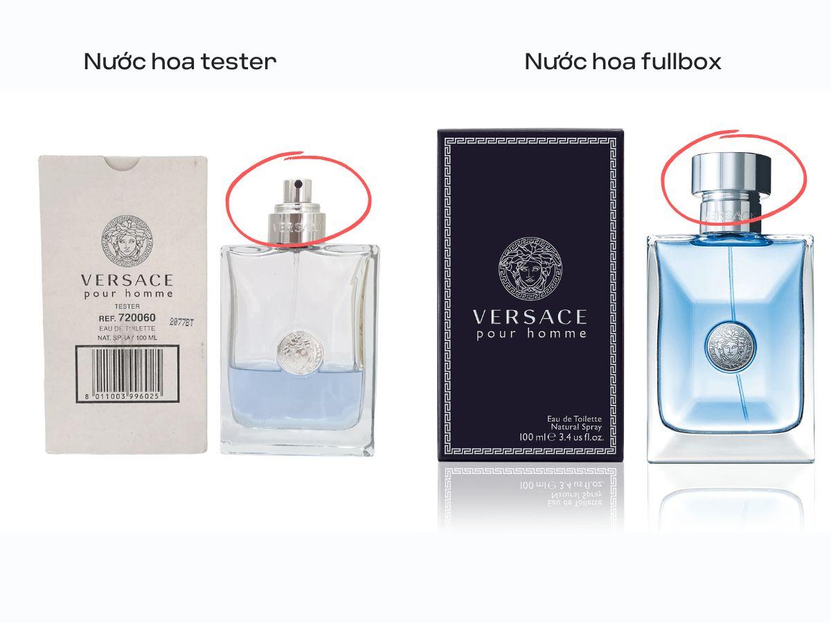 Nước hoa tester đôi khi không có nắp như chai fullbox