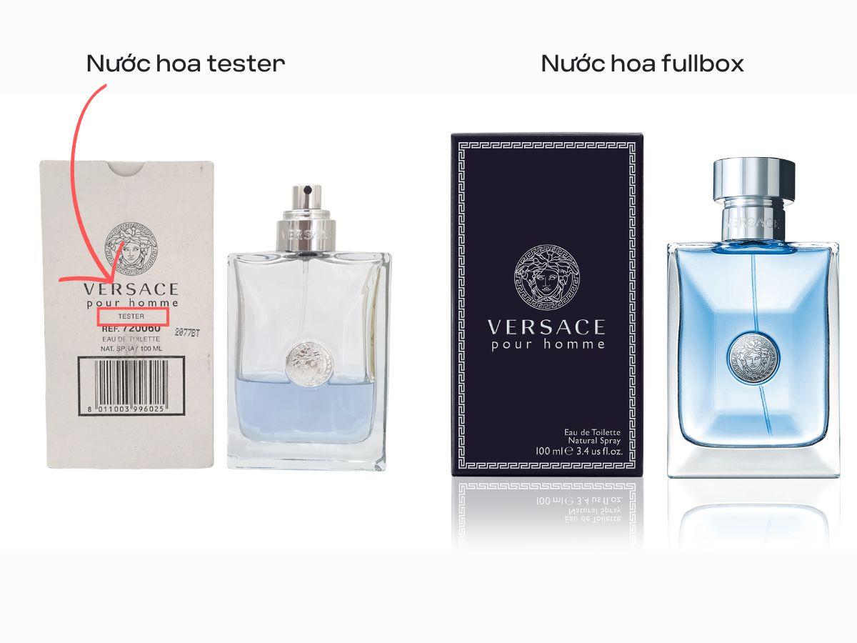 Trên mẫu nước hoa dùng thử có chữ tester