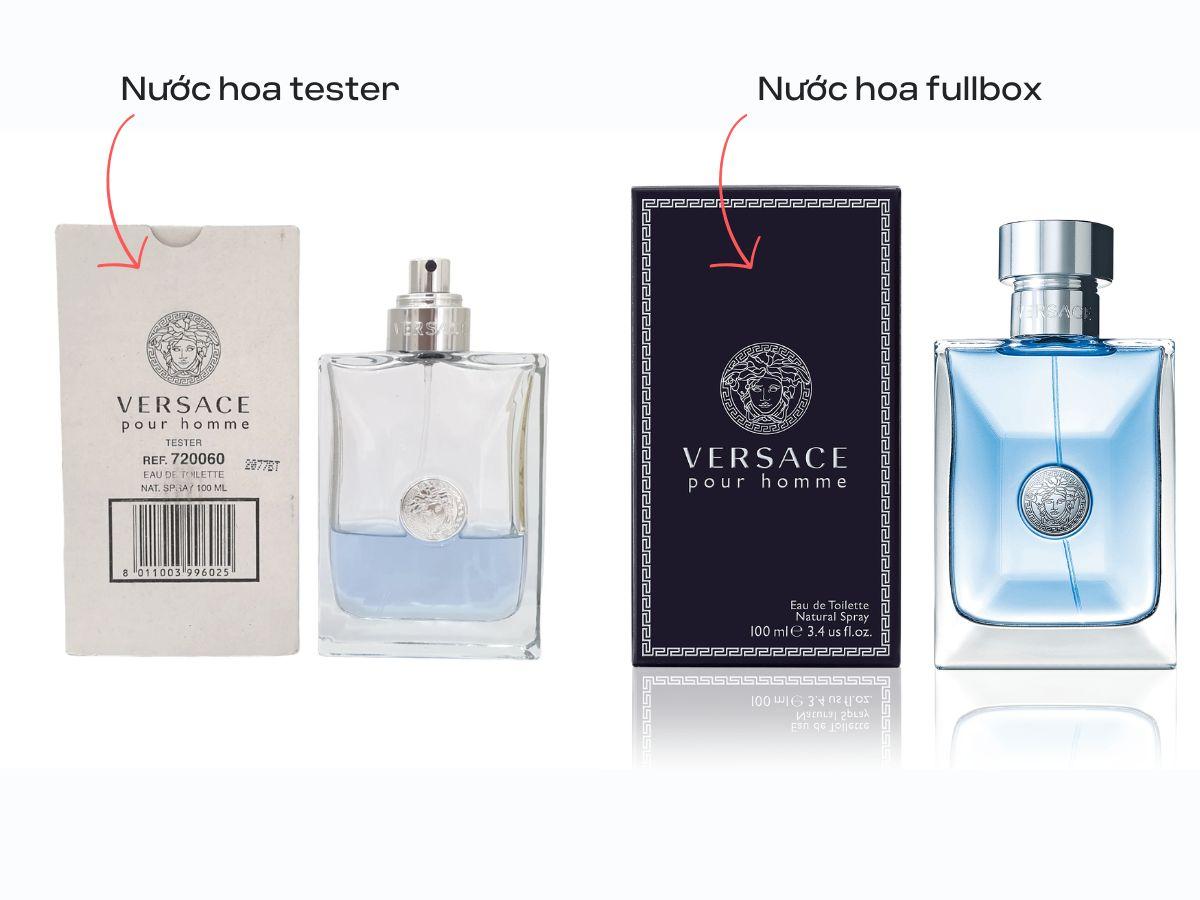 Bao bì có sự khác biệt giữa 2 loại tester và fullbox