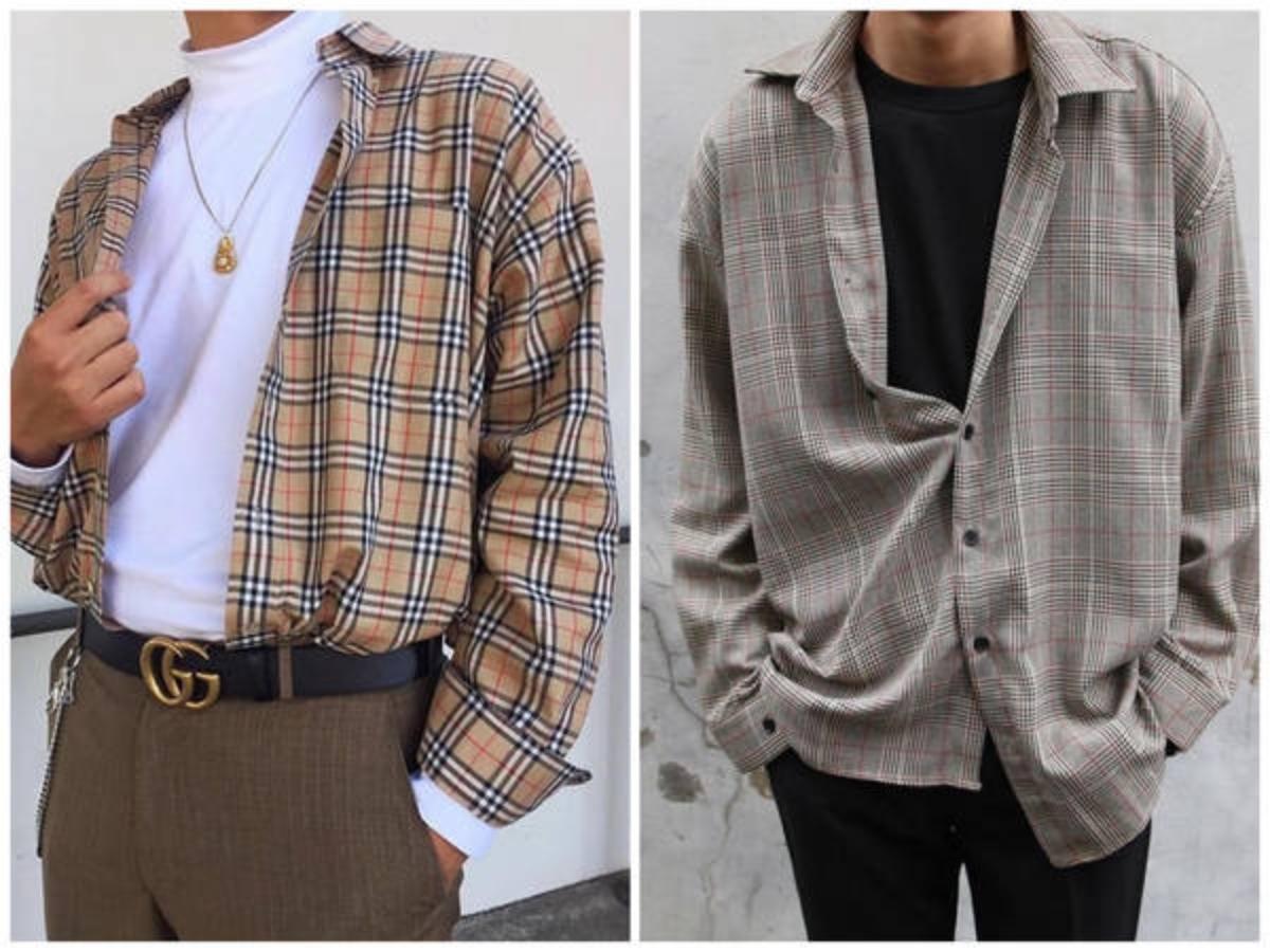 Phối đồ với áo sơ mi dày dặn và áo thun tay dài cho mùa đông