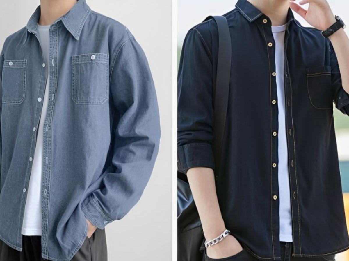 Sơ Mi Denim/Flannel Kết Hợp Với Áo Thun Basic