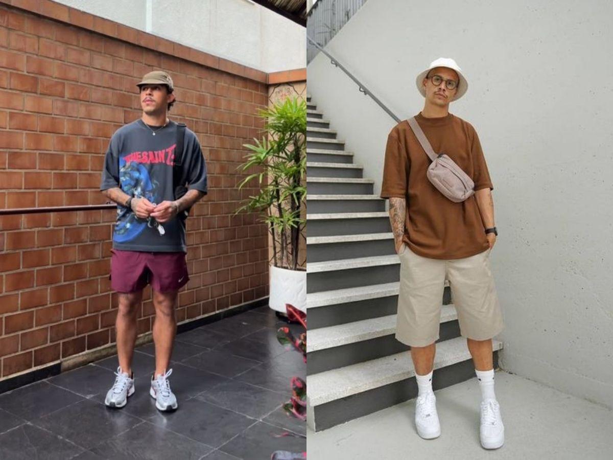 Mix áo thun in hình với túi và balo