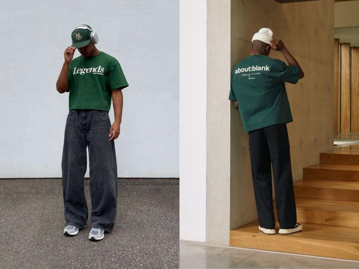 Phối áo thun kinh điển với quần jeans