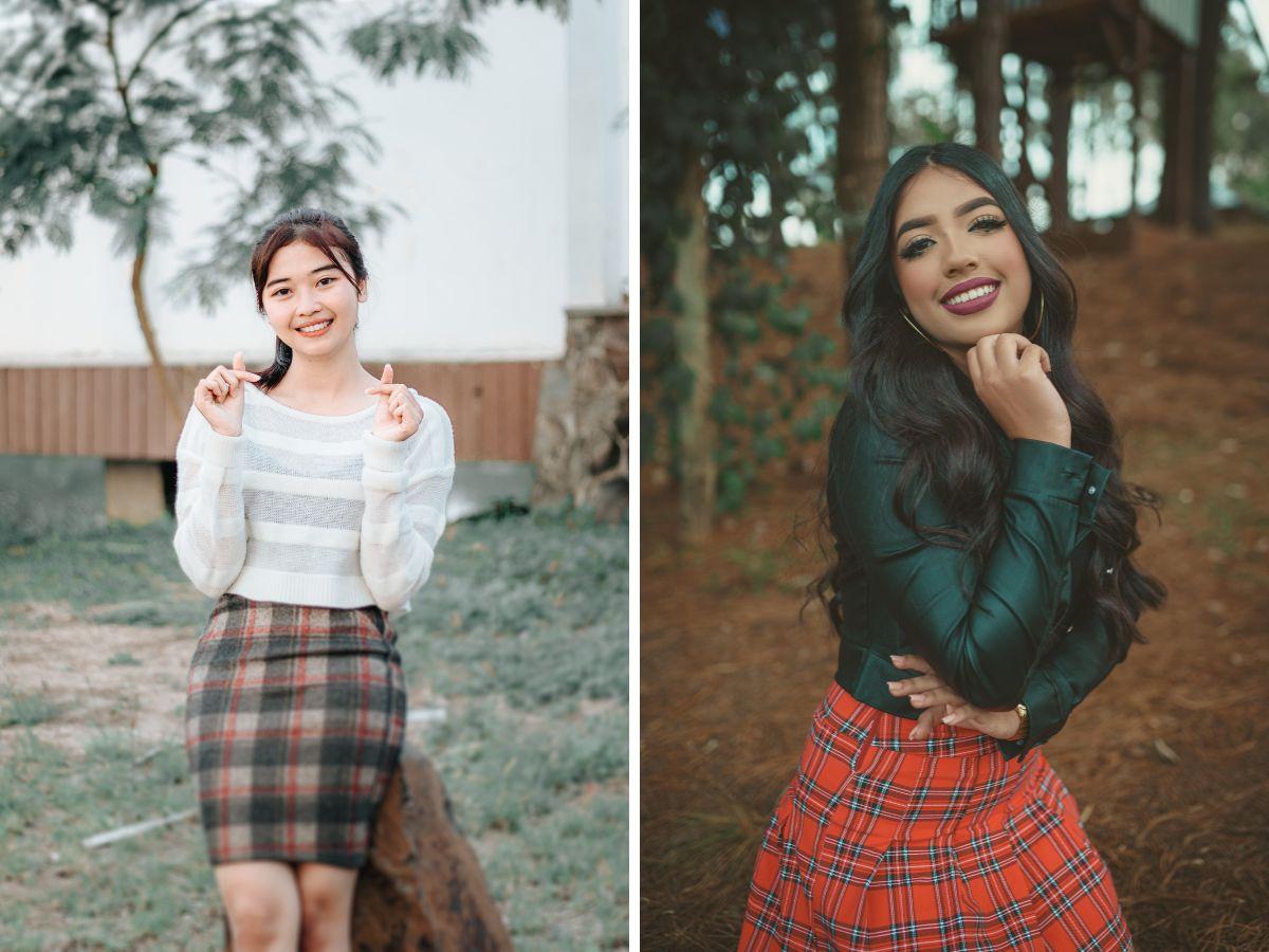 Khi đi làm lại cần phối đồ chân váy kẻ caro thanh lịch hơn