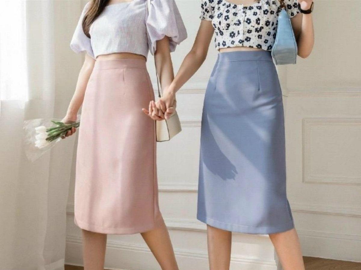 Chân váy pastel dễ dàng mang lại vẻ đẹp dịu dàng