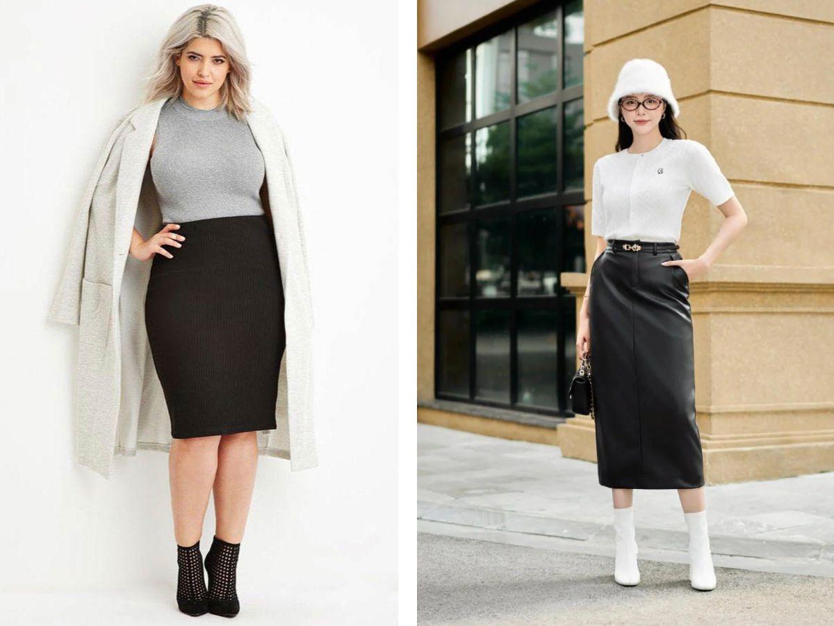 Chân váy dài hoàn toàn phù hợp với người mũm mĩm