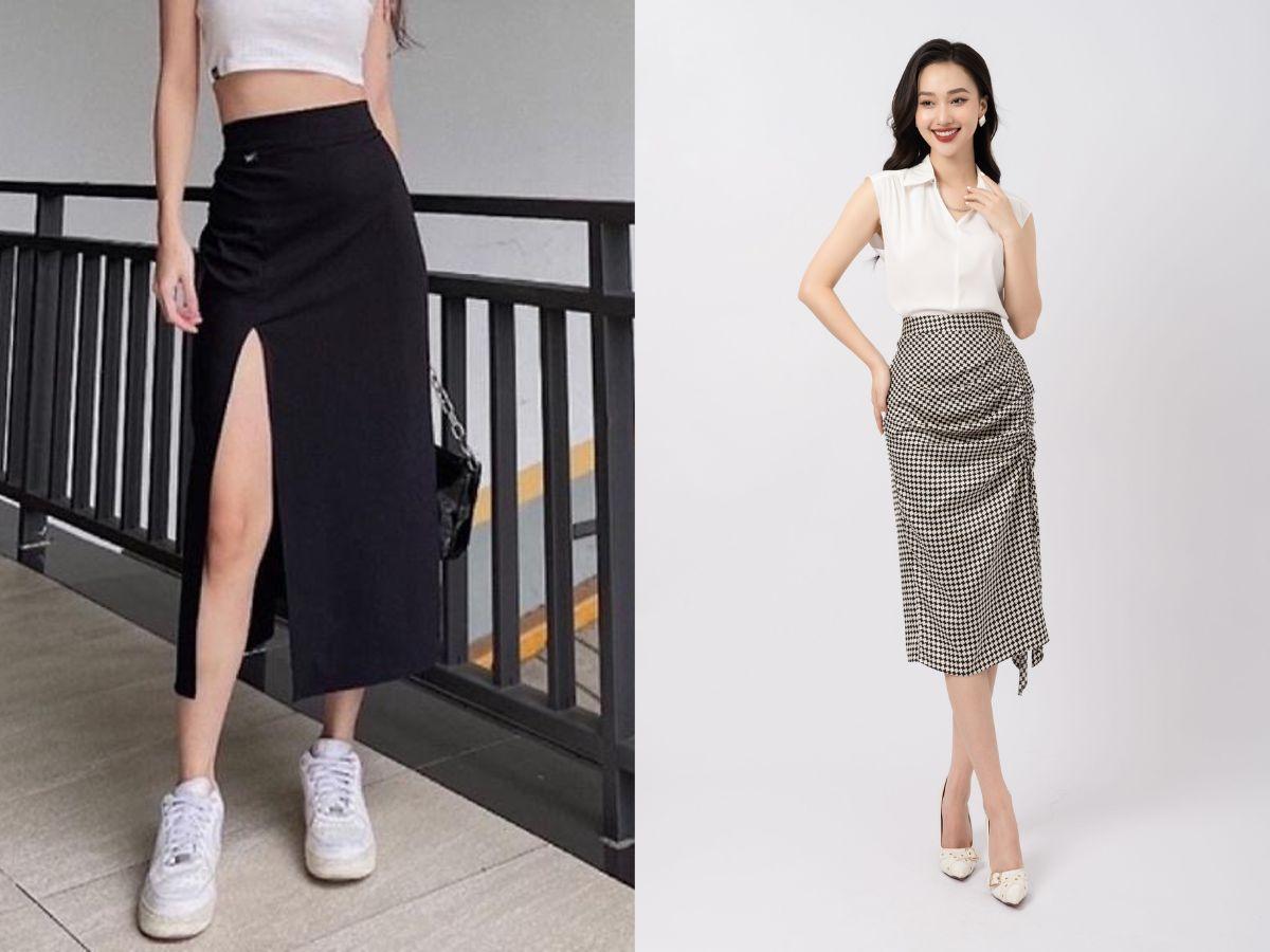 Chân váy cho dáng người hình chữ nhật
